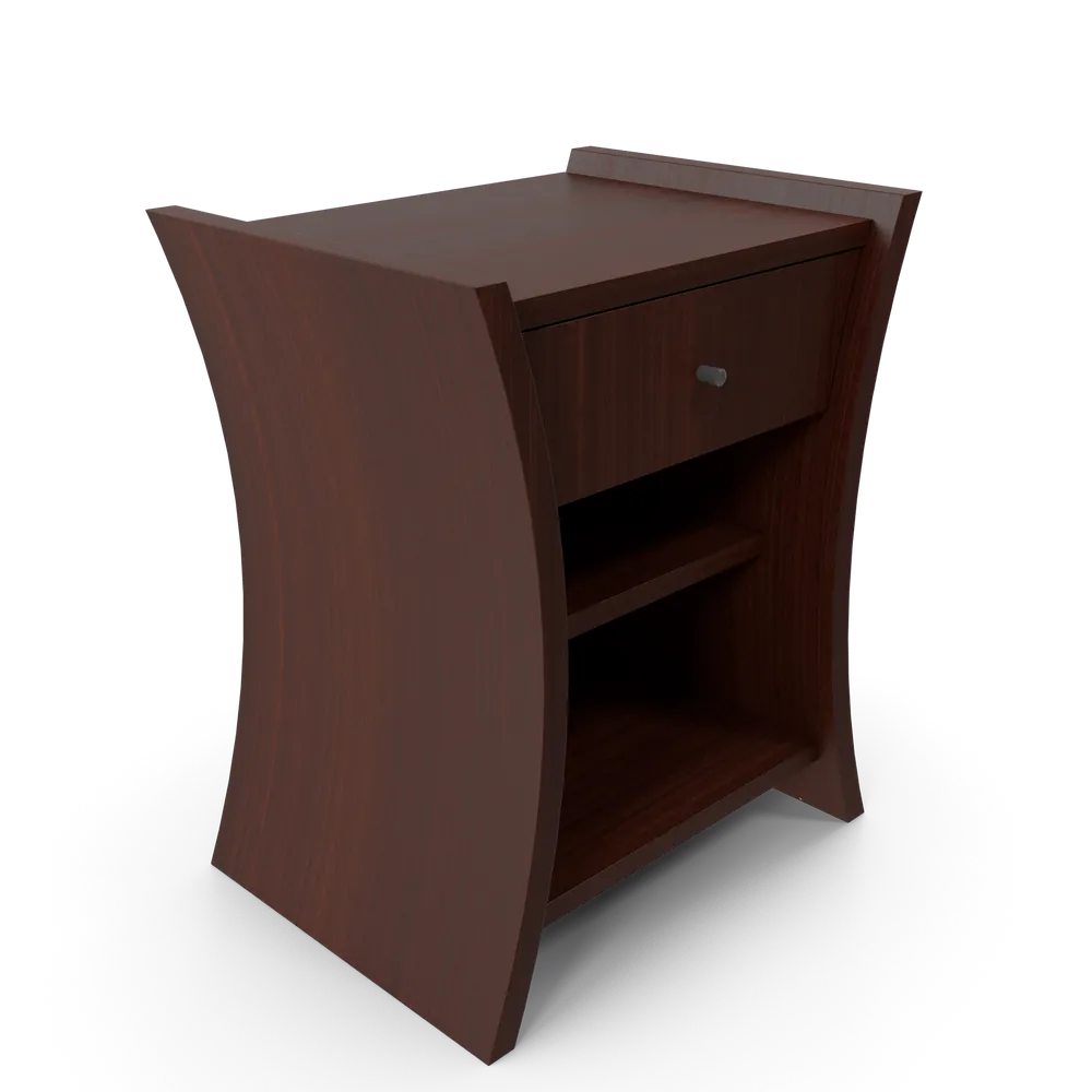 Bedside Table African Cherry (Kırmızı - M) - 1