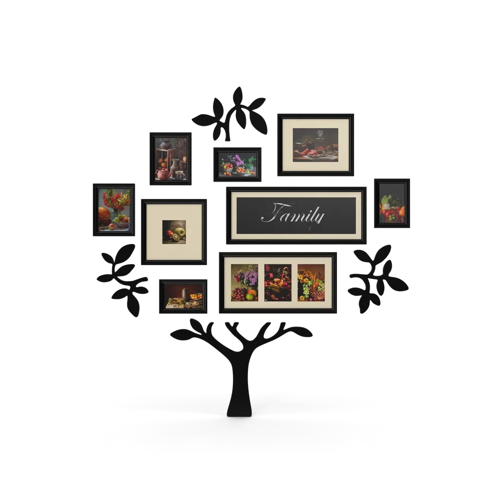 Family Tree Photo Frame (Kırmızı - M) - 1